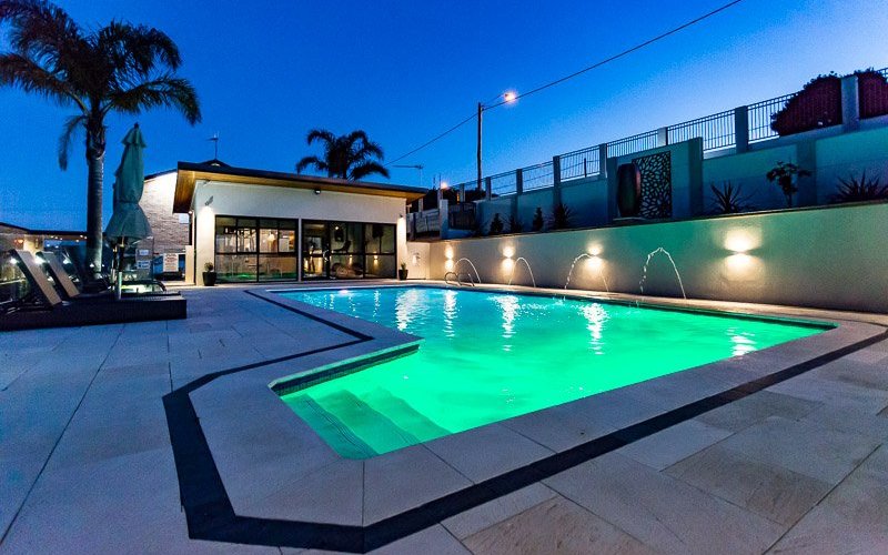 Pool at night