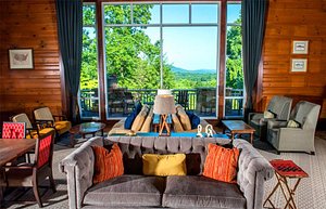Brasstown Valley Resort & Spa in Young Harris, image may contain: Couch, Interior Design, Home Decor, Living Room