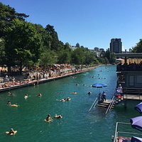 Limmatschwimmen 2016 - normalerweise sind weniger Leute im Wasser.
