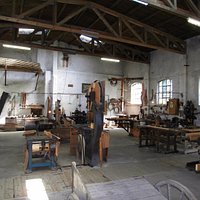 The main room of the museum, what was itself a working cabinetry shop 100 years ago.