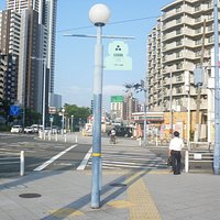 歩道上の標識
