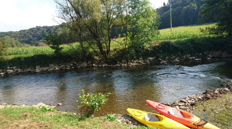 Aanmeerplaats voor kayaks