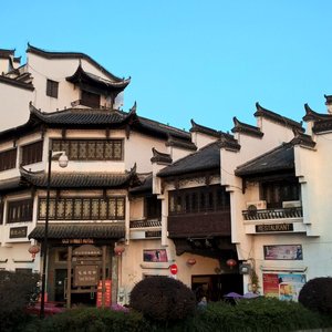 The hotel is at the entrance of the old street