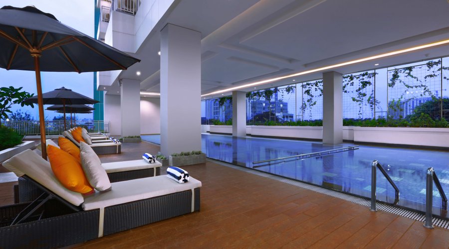 Enjoy the view of the blue water and feel the breezy air in the trees.