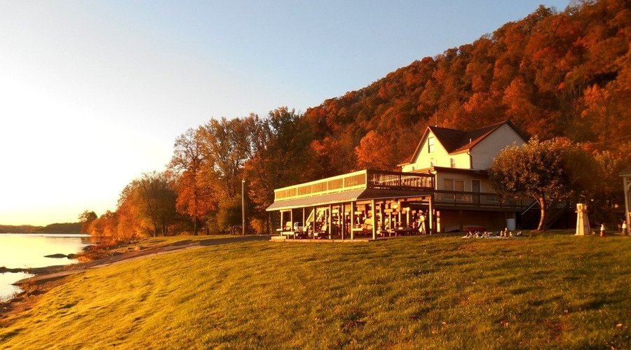 Golden Fall Sunrise at The Bridgeview