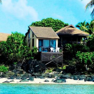 View of The Cottages and The Pole House ~ from the lagoon