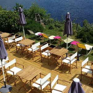 la terrasse de la crêperie