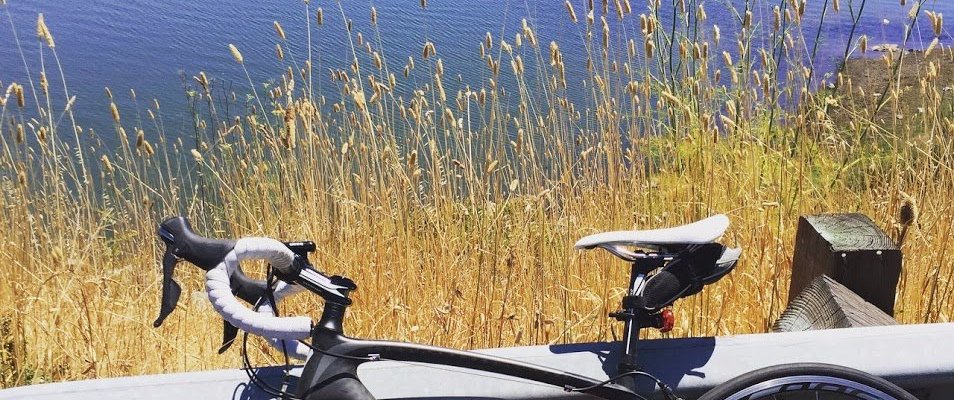 Biking at the Nicasio Dam