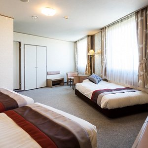 Hotel Areaone Hiroshima Wing in Higashihiroshima, image may contain: Bed, Furniture, Bench, Dorm Room