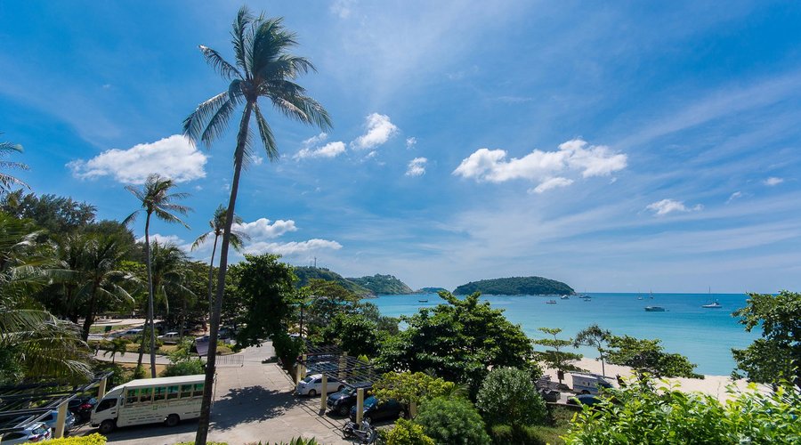Beachfront view from hotel