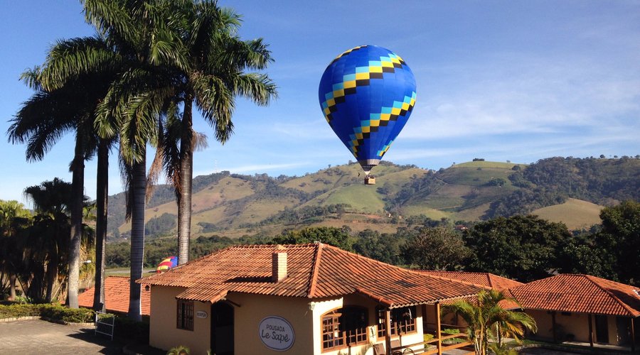 Recepção e vista das montanhas