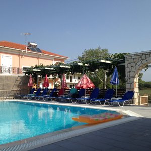 Swimming pool on an early Sunday morning