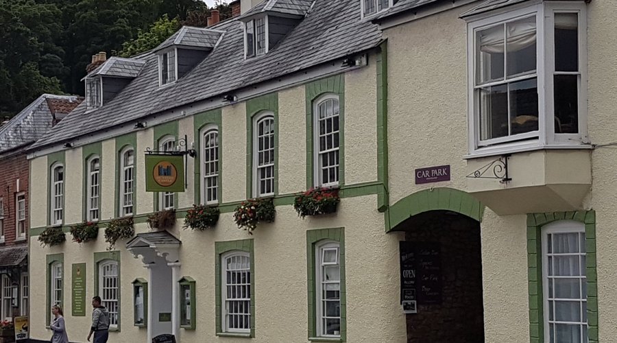 Sitting at the base of Dunster castle on the High Street
