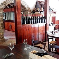 Tasting room decorated in a traditional istrian style.