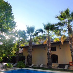 Interior hotel, zona de piscina
