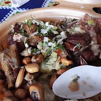 Chicharron con motes is out of this world..