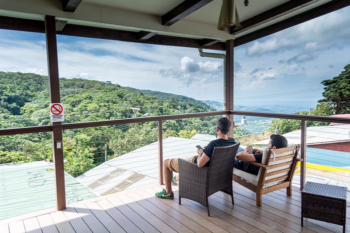 View from our main Balcony, where we can see the Cloud Forest and the Nicoya Gulf (Pacific Ocean