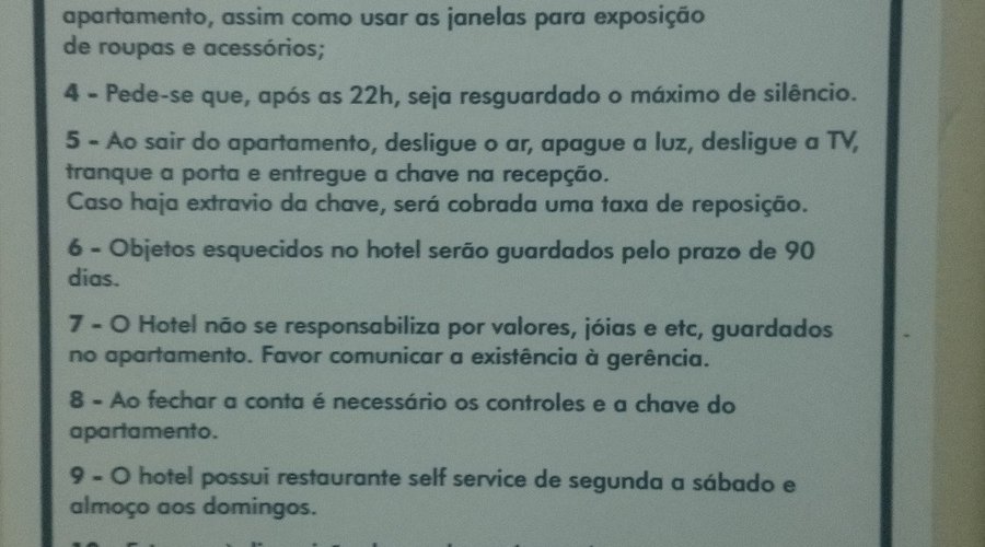 Regras do Hotel