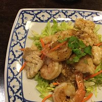 Seafood Garlic & Black Pepper stir fry Racha Thai Restaurant
