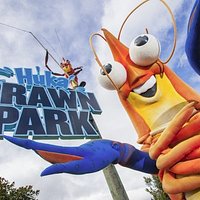 Shawn the Prawn welcomes you to his home Huka Prawn Park