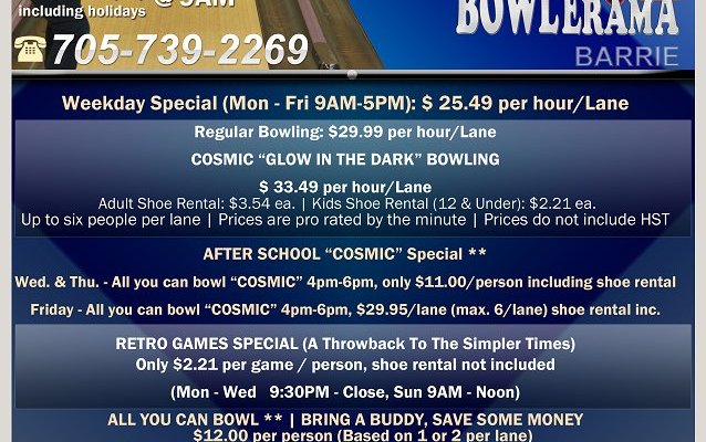 Bowlerama Barrie Deals