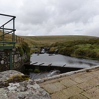 The weir, diverting part of the West Dart river to the Leat