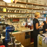 Behind the counter of Cafe 46 - where the magic happens!