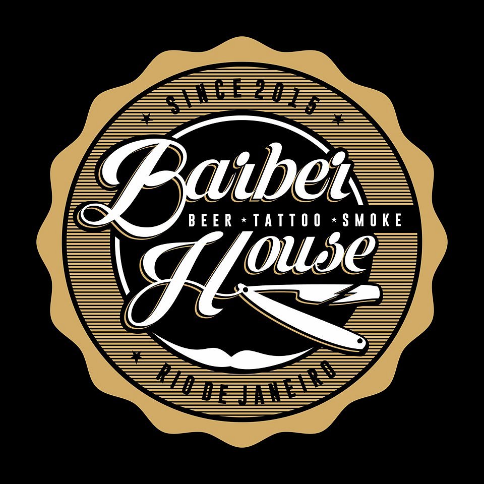Barber house. Barber House log PNG.