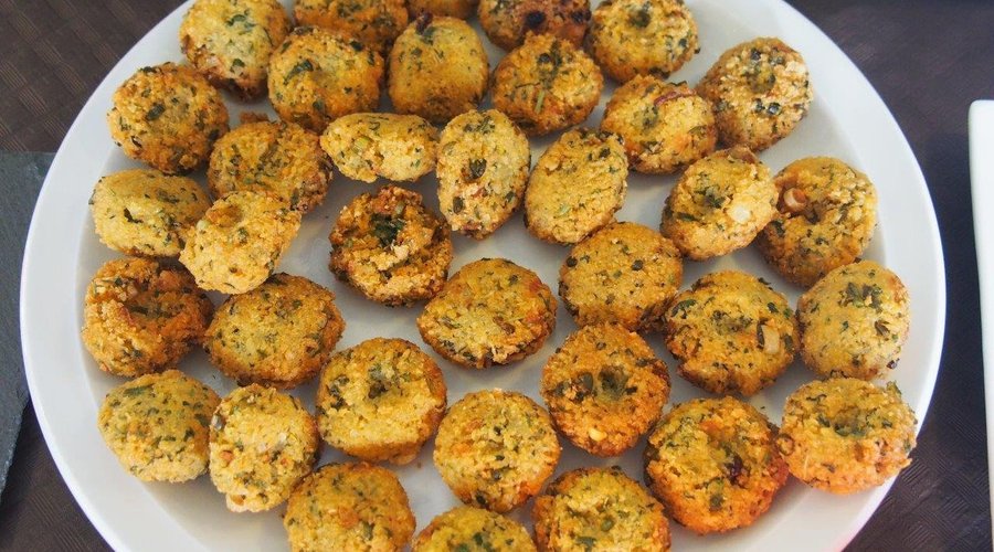 "Gateaux piments" appetiser to be served at an after-work drink for our guests from the KBC Bank