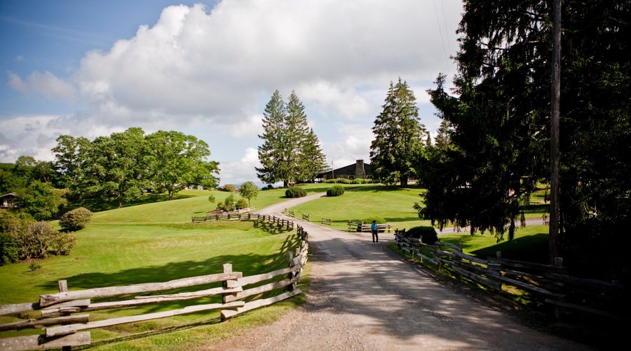 Main road to Cataloochee Ranch.