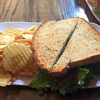 Chickin Salad Sandwich with chips