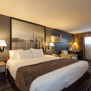 The Standard King Size Room at the Super 8 Downtown Toronto