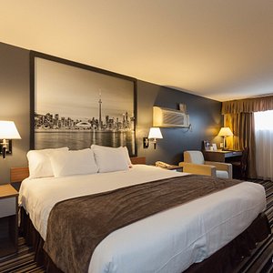 The Standard King Size Room at the Super 8 Downtown Toronto