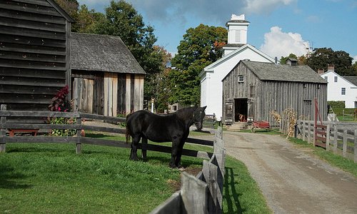 HIstoric buildings and horse corral