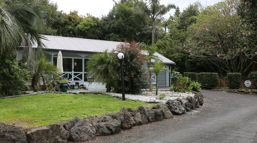 Tui Cottage - looking from the pond to the cottage