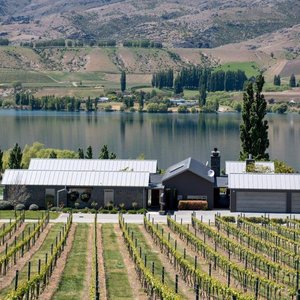 View of Lodge looking towards Lake Dunstan