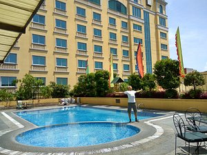 The Royal Mandaya Hotel in Mindanao, image may contain: Hotel, Resort, Condo, City