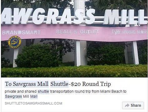 Sawgrass Mills Mall Shuttle