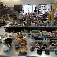 The ceramics studio hosts student pottery (and jewelry) sales