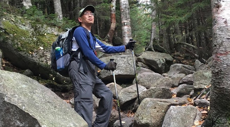 Navigating rocky Bridle Path Trail.