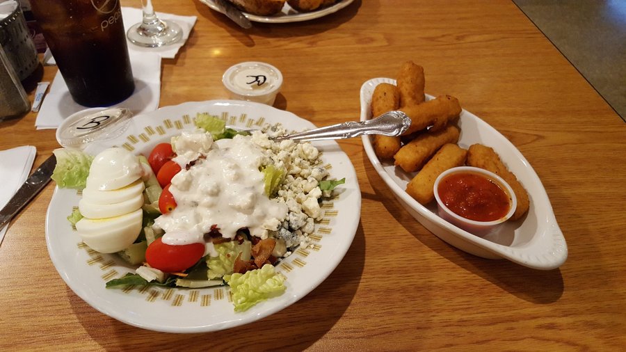 Cobb Salad and Mozzarella Sticks
