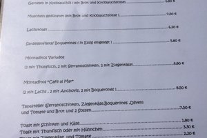 Speisekarte