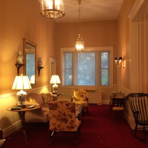 Seating area on the upper level