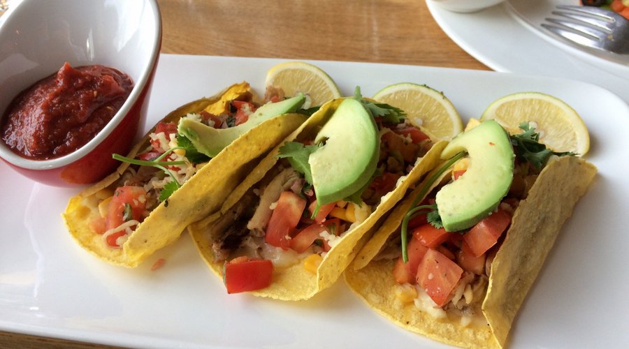 Chicken tacos at Silk Road.