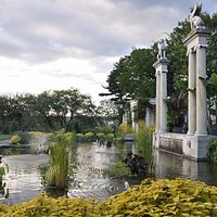 The reflecting pool in the Walled Garden
