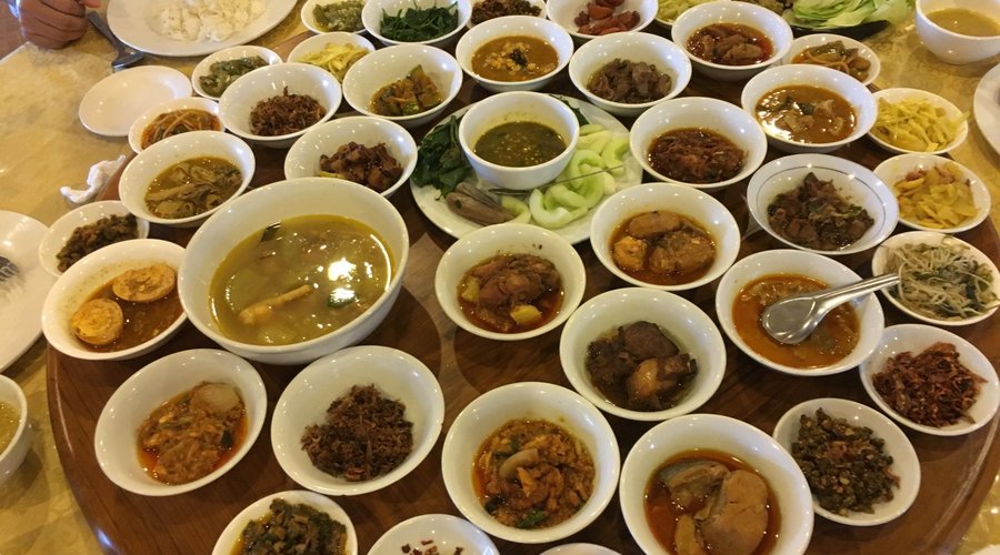 So many dishes it is hard to try even a bit from them all