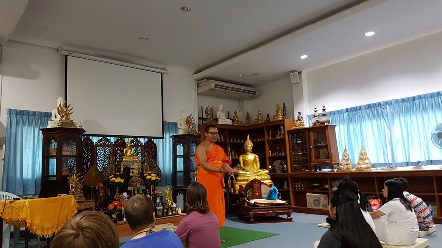 Pra KK leads Monkchat Friday Meditation at Wat Suan Dok