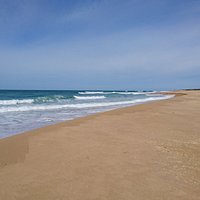 The view west from the beach