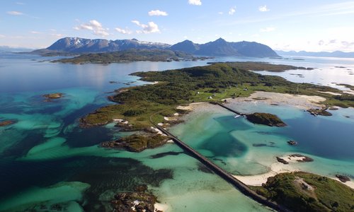 Drone image of the Krøttøy