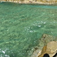 iL colore del mare alla spiaggietta di punta Crena
